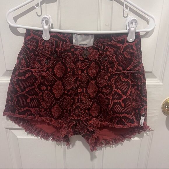 NWOT One Teaspoon Bonitas High Waist Denim Shorts - Python size 26 women's - Picture 9 of 16